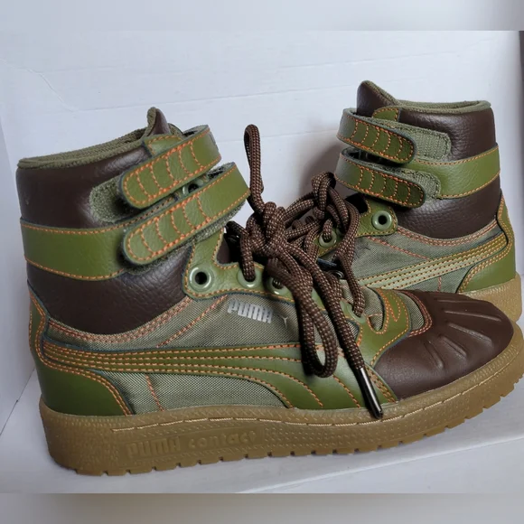 Puma Shoes Puma Boys Sky Hi Top Duck Boot Sneakers Shoes Size